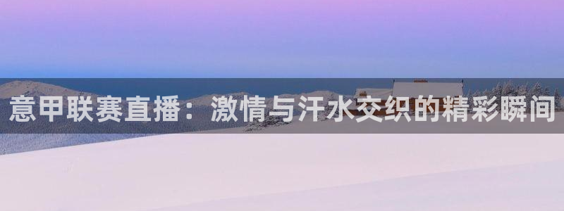 9255tv直播无插件nba：意甲联赛直播：激情与汗水交织的精彩瞬间